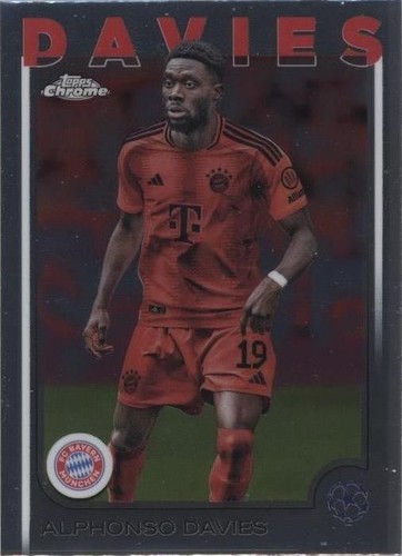 2024-25 Topps Merlin - Alphonso Davies #67 Atomic Refractor Bayern