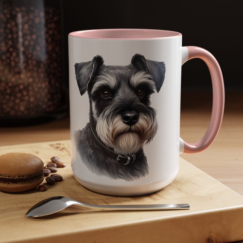 Miniatur Schnauzer Hund Kunst Malerei Kaffeebecher Haustier Geschenk Rettung ein Haustier heute - Bild 59 von 63