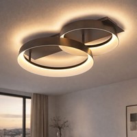 Deckenlampe Deckenleuchte Esszimmerlampe Ringe Kaffee KüChenleuchte Led L 50 Cm
