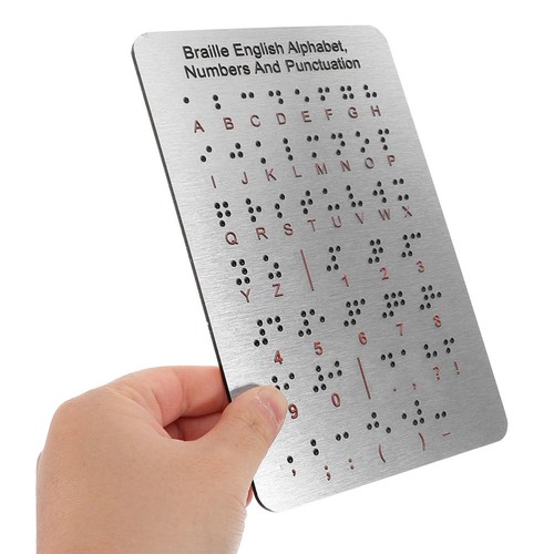2pcs Braille Alphabet Board: Raised Dots Letters Numbers - Education Tool For - Picture 12 of 12