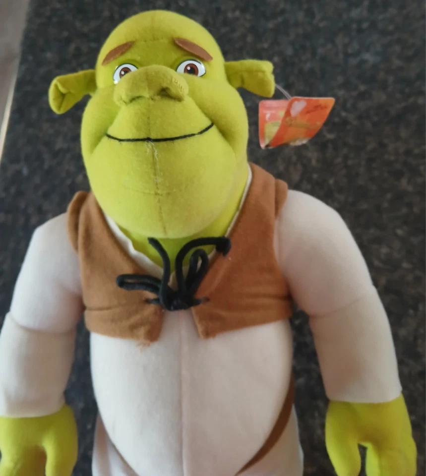 Peluche Shrek 2 El Ogro, 15", Verde, Nanco Dreamworks, 2004 Foto 3 de 4