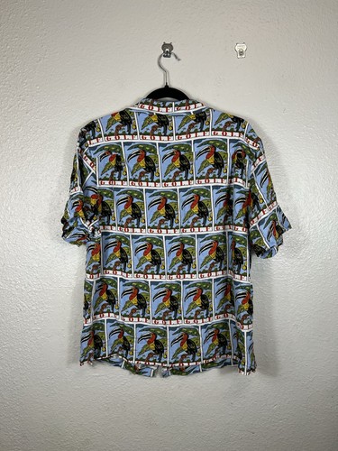 Golf Wang Toucan Tropical Button Up Shirt Short Sleeve Size Large - Picture 2 of 8