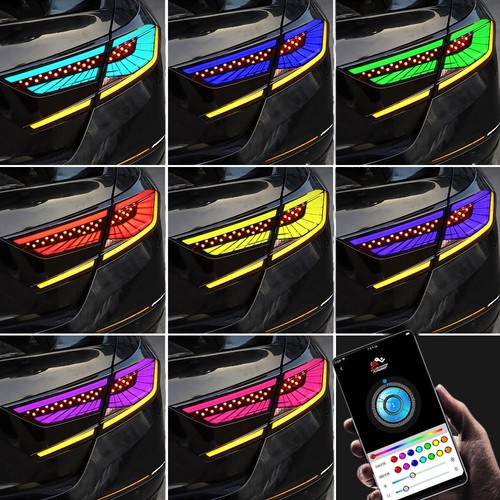 RGB Tail Lights For 10th Gen Honda Accord 2018-2022 LED Smoked Rear Lights LH+RH - Foto 5 di 19