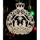 4pcs Nativity Scene Ornaments – Plastic Christmas Tree Decorations for Holidays