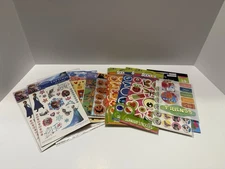 Lot Of 60 Sticker Sheets Vintage/Modern: Scentos, Disney, Hello Kitty, Dora