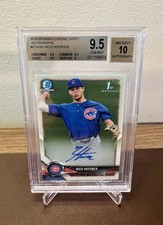 2018 Bowman Chrome Draft NICO HOERNER  1st Bowman Auto  RC BGS 9.5/10 Gem Mint