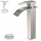 LUXIER BASIN BATHROOM FAUCET SINGLE HANDLE BRUSHED NICKEL A-96021SSH-N-4