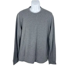 Velvet by Graham & Spencer Sweater Men Medium Grey Crew Pullover Long Sleeve