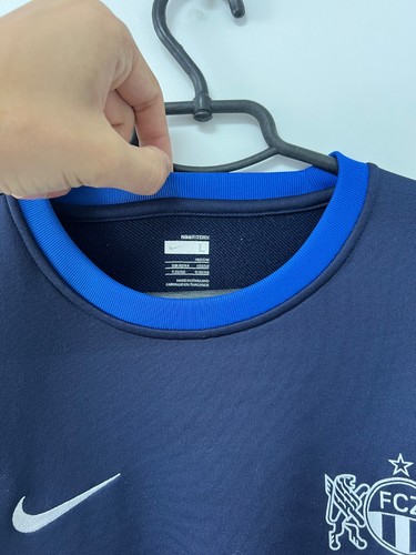 Fc Zurich 2009/2010 Player Issues Football Sweatshirt Nike Swiss Blue Mens sz L - Picture 12 of 17