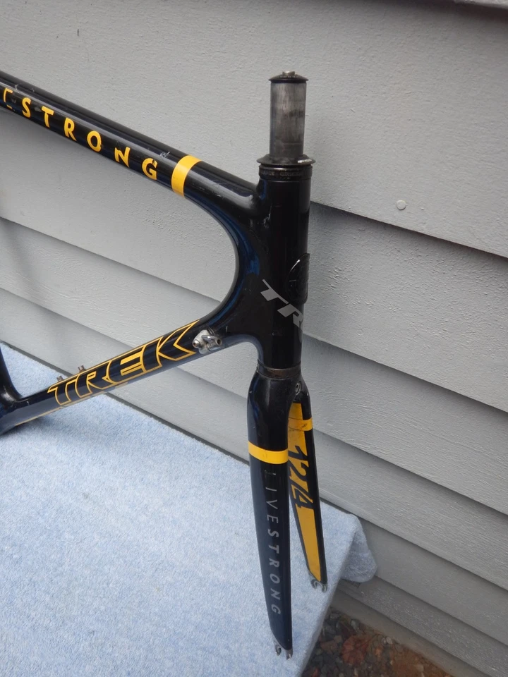 58cm Trek Madone Team LiveStong Vintage Road Bike Frameset w/ Fork 58-cm BLACK - Image 3 of 4