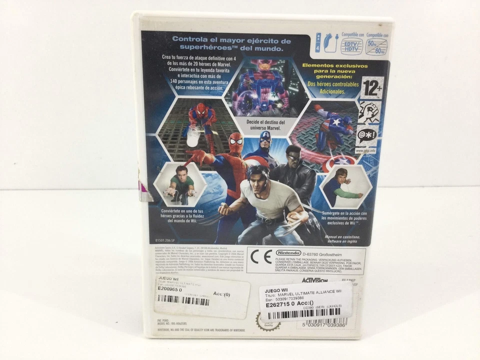 JUEGO WII MARVEL ULTIMATE ALLIANCE WII 20007780, foto 2 de 4