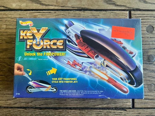 Vintage 1992 Hot Wheels Key Force Jet Threat New sealed Box