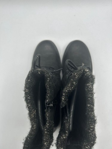 Baretraps Onnabeth Ankle Boot Women's Sz 8.5M Black Leather Lace Up Round Toe - Picture 4 of 7
