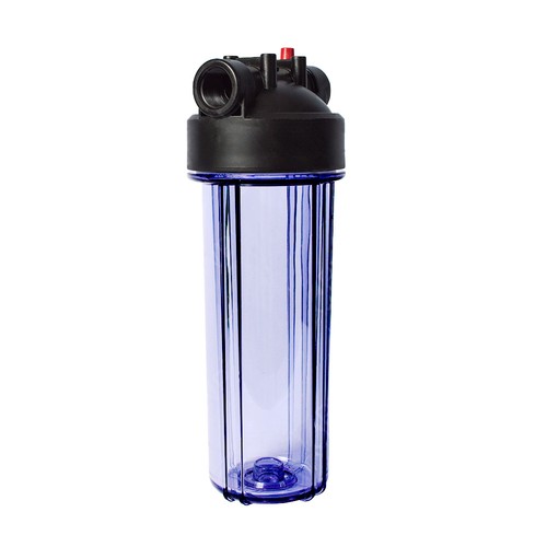 Standard 2.5x10" Clear Filter Housing 3/4" NPT with Pressure Release - Picture 2 of 5