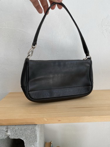 Vintage Coach Leather Black Hampton 7785 Demi Pouch Mini Shoulder Bag - Picture 8 of 10
