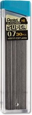 C27HB Super Hi-Polymer Lead Refills, 0.7mm, HB, Black, 30 Pieces/Tube