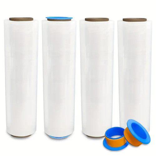 18"x1500' 80 Gauge 2、 4 Rolls Pallet Stretch Film Hand Shrink Wrap 750-1500FT - Bild 2 von 10