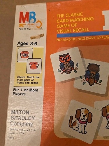 Memory Fronts and Backs Vintage Card Matching Game 1986 Milton Bradley Complete - Picture 4 of 8