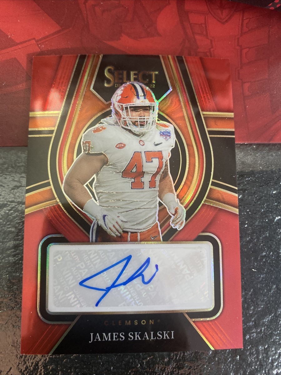 James Skalski Autograph Rookie 2022 Panini Select Draft Picks Red Prizm  #RS-JSK