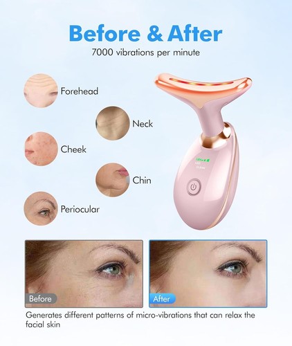 Red-Light-Therapy-for-Face-and-Neck, 7 Color Face Massager Tool for Wrinkles. - Picture 3 of 7