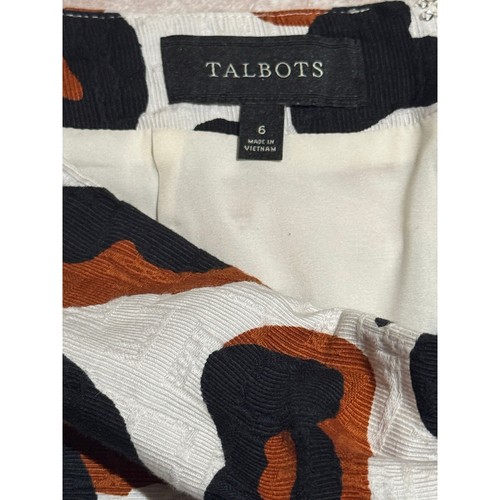 Talbots Damengröße 6 Tiermotiv Bleistiftrock – braun und schwarz auf weiß, gebraucht, in einwandfreiem Zustand - Bild 4 von 6