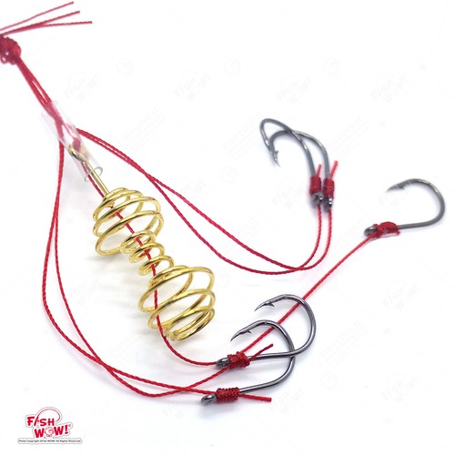 Fish WOW!® 12pcs Carp Rig Fishing Explosion Hooks fish Trap Spring Feeder Coarse - Picture 8 of 9