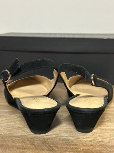 TALBOTS BLACK LANEY SLINGBACK Sz 8.5 Great Condition - Picture 4 of 8