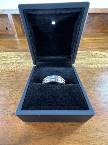 14k White Gold 0.30 CT Diamond Men's Ring Size 10 New Appraised