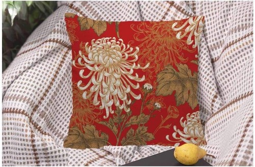Soft Linen 18x18 Floral Throw Pillow Case - Durable & Stylish Home Decor - Picture 7 of 8