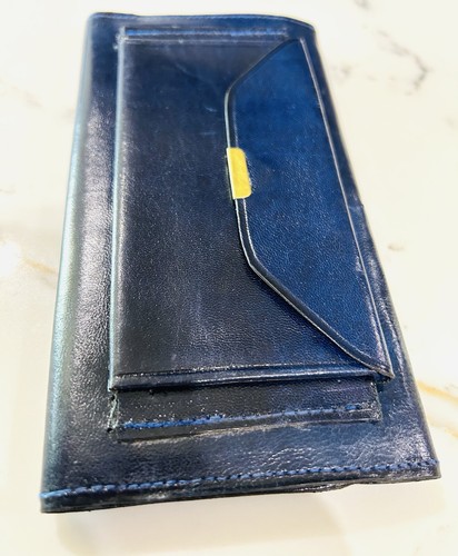 New Handmade & Crafted Tooled Leather VERY UNIQUE FLORAL Clutch Wallet - Picture 3 of 4