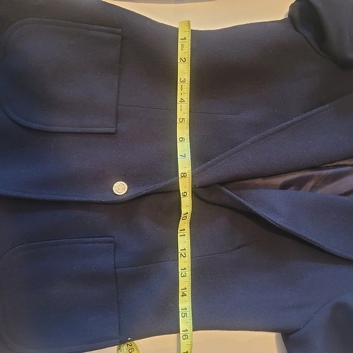 Blazer de Lana De Colección Azul Marino Merci Jrs Dos Botones Talla 11 - Imagen 10 de 12