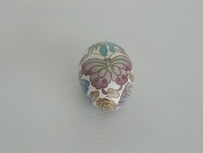 Decorative Easter Egg 3" Multi Color Enamel Butterfly Flowers