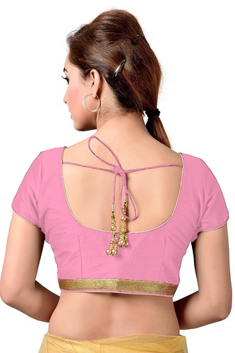 Solid Ready Made Blouse / Choli Short Sleeve Hook & Eye For Women RB05 - Picture 46 of 94