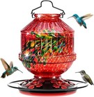Blown Glass Hummingbird Feeders for Outdoors, 25 Ounces Wild Bird Nectar Feeder