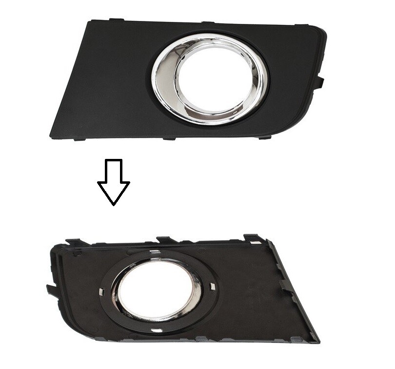 Grille de pare-chocs gauche pour VW Amarok 2010 à 2016 en plastique ABS noir