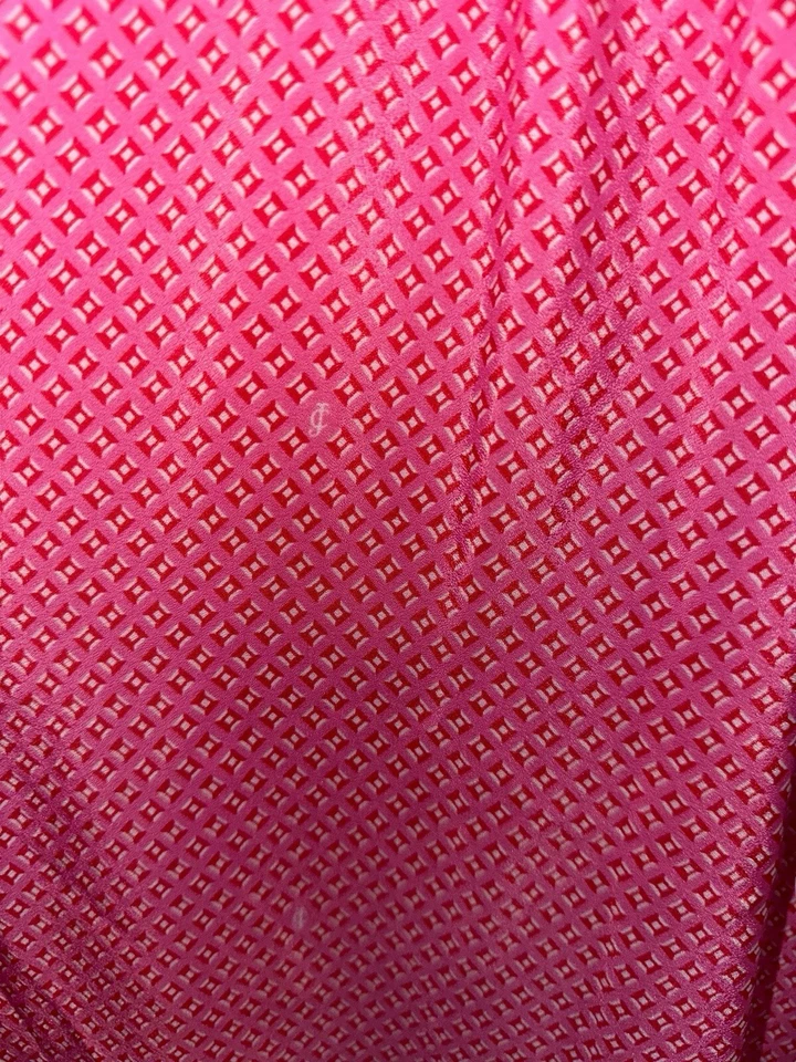 Juicy Couture женщин без рукавов Shift платье Sz 6 розовый оранжевый геометрический галстук шеи - Изображение 2 из 4