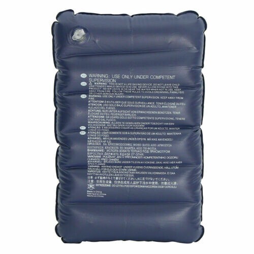 Large Travel Camping Pillow Inflatable Head Rest Cushion Rectangle Comfort Blue - Picture 6 of 9