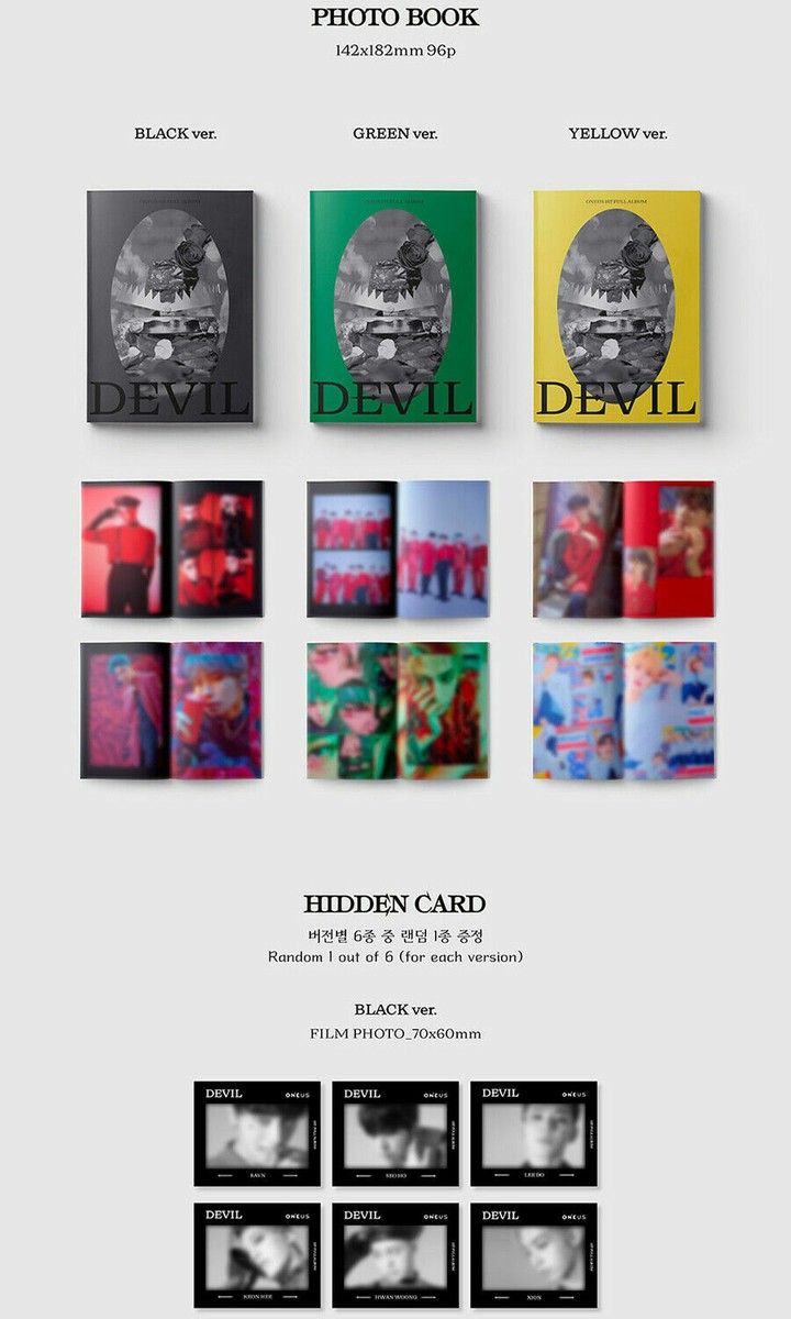 ONEUS [DEVIL] 1st Full Album YELLOW CD+Foto Buch+Lyrics Buch