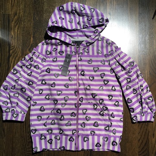 New MARC by MARC JACOBS $228 Heart Fleece Hoodie SMALL Zip Sweatshirt - Picture 4 of 10