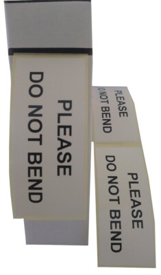 Etiketten, Aufkleber, 500 oder 1000 auf einer Rolle nicht biegen in SCHWARZ 80 mm x 34 mm