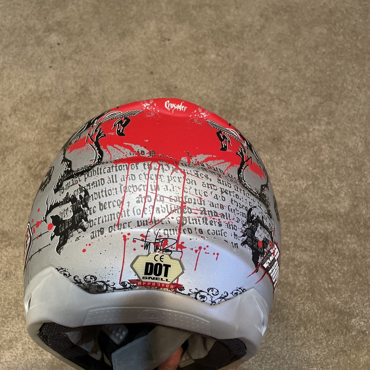 Troy Lee Designs CRUSADER MotoCross Helmet With Original Bag Size