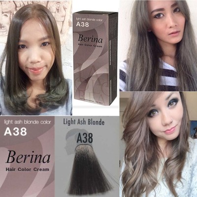 Light Ash Blonde Color Berina Permanent Hair Dye Color Cream