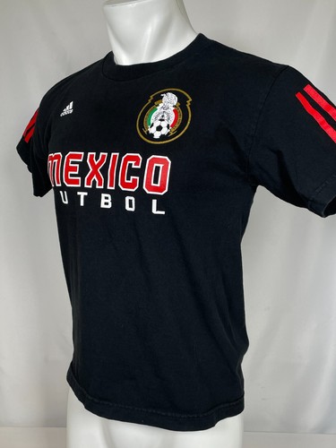 VTG Mexico Futbol National Soccer Team Black Adidas T-Shirt Youth LARGE - Picture 2 of 10