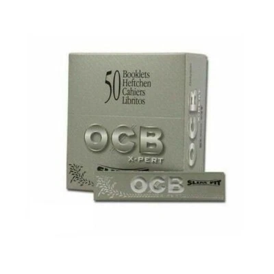 OCB Silver X-Pert Slim Fit King Size Smoking Premium Quality Rolling Papers P&P