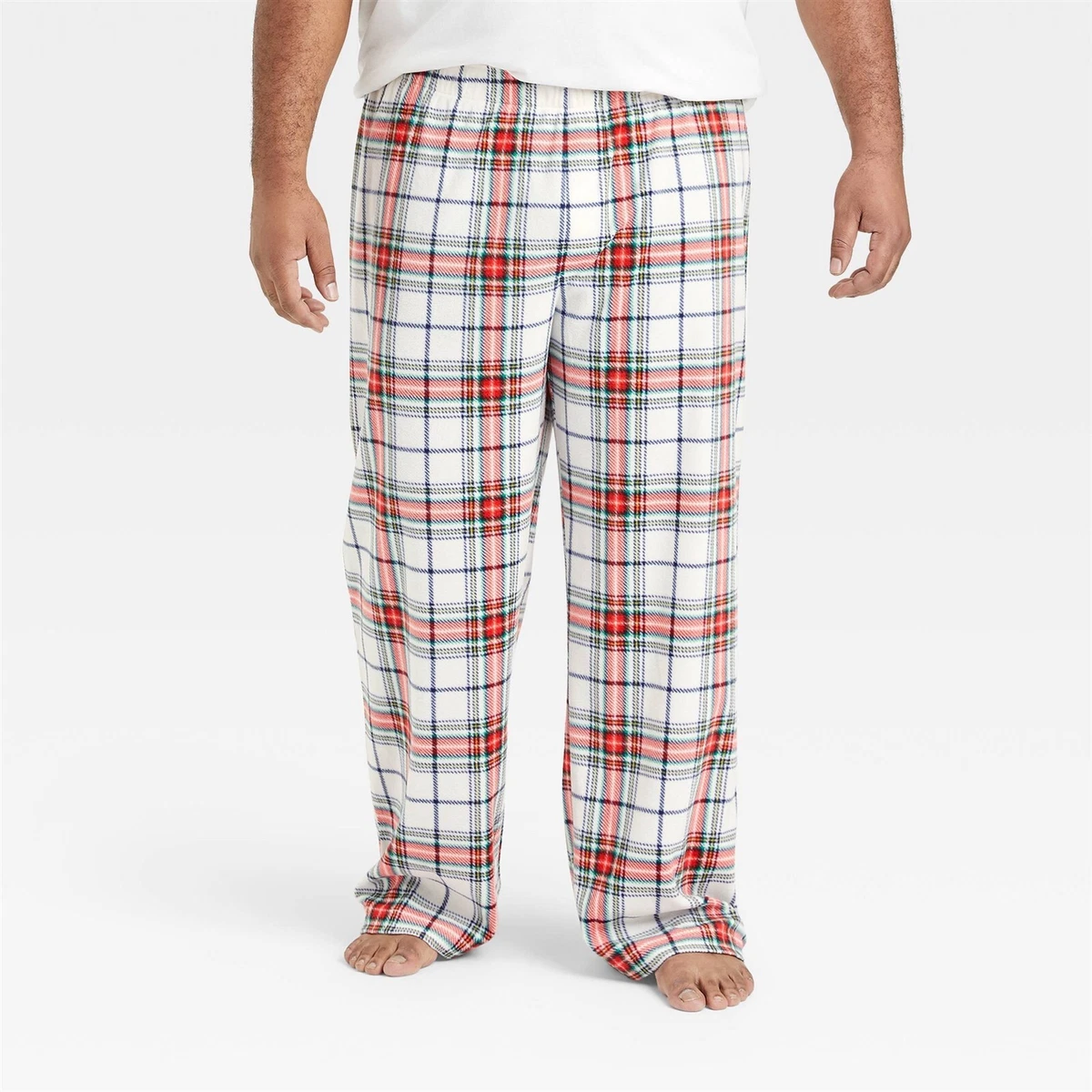 Men's Holiday Plaid Matching Family Pajama Pants XL- White/Red/Green  Wondershop