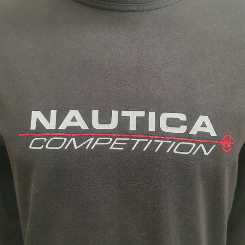 Mens Nautica competition Medium Long Sleeve T-shirt Black - Picture 3 of 8
