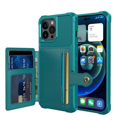 A prueba de golpes Multi ranuras para tarjetas de crédito Wallet Leather Case Cover para Apple iPhone - Imagen 14 de 57