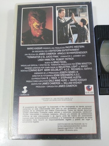 TERMINATOR 2 EL JUICIO FINAL ARNOLD SCHWARZENEGGER (1992 Spain ) - VHS Español - 第 3/4 張圖片