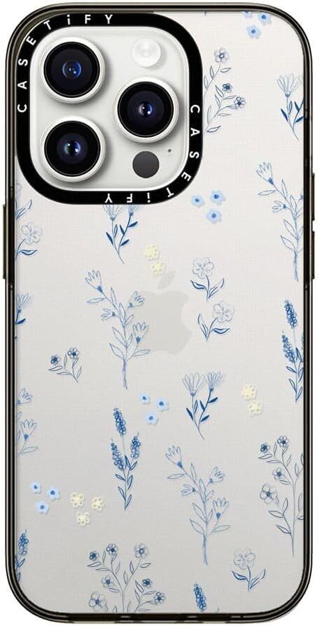 CASETiFY iphone15pro カスタム ブラック CASETiFY Compact Case for iPhone 15 Pro (Clear Black), Small