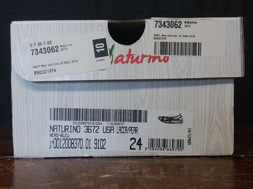 Toddler Baby Girl US Size 10 Naturino 3672 Toddler Black/Blue Ballet Flat-New - Picture 5 of 5